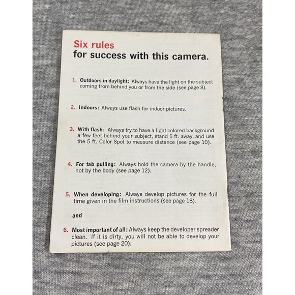 How To Make Good Pictures Polaroid Colorpack IV Land Camera Instruction Book Pap - Picture 2 of 9